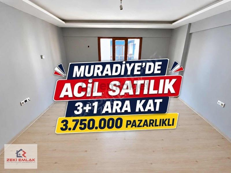 Acil! Zeki Emlak'tan Muradiyede Ara Kat 3+1 K.mutfak Satılık D..