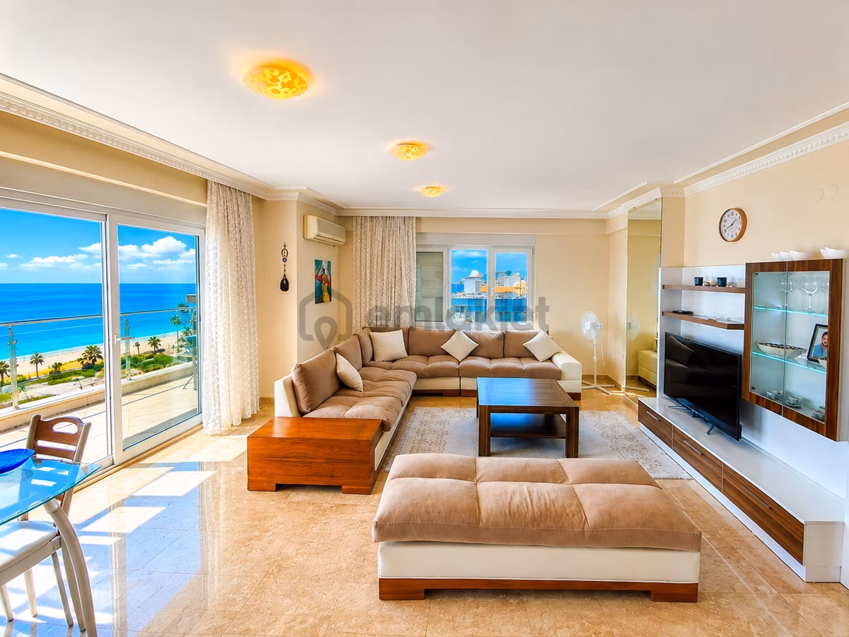 Alanya Mahmutlarda Denize Sıfır Full Deniz Manzaralı 2+1 Daire - 4