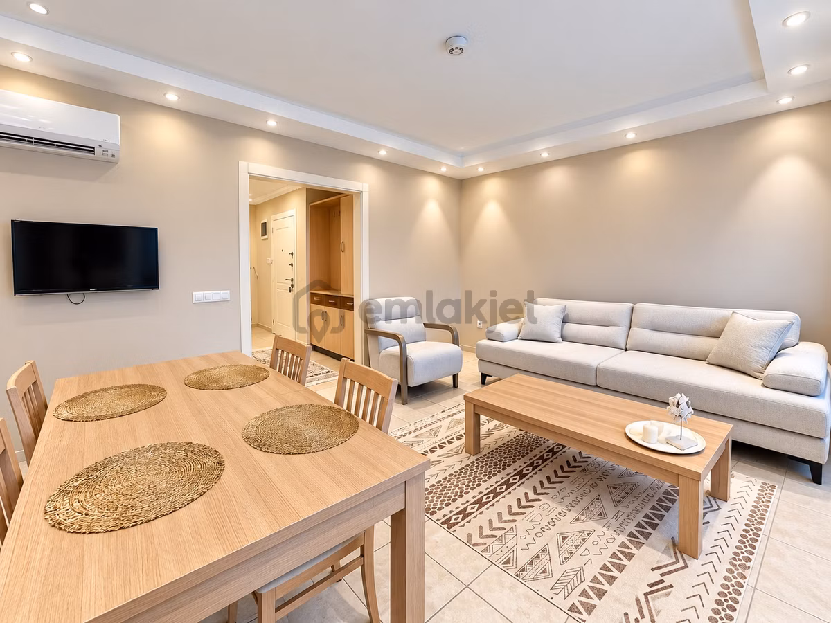 Alanya Oba’da Full Sosyal Donatılı Lüks Komplekste Eşyalı 2+1 Satılık Daire