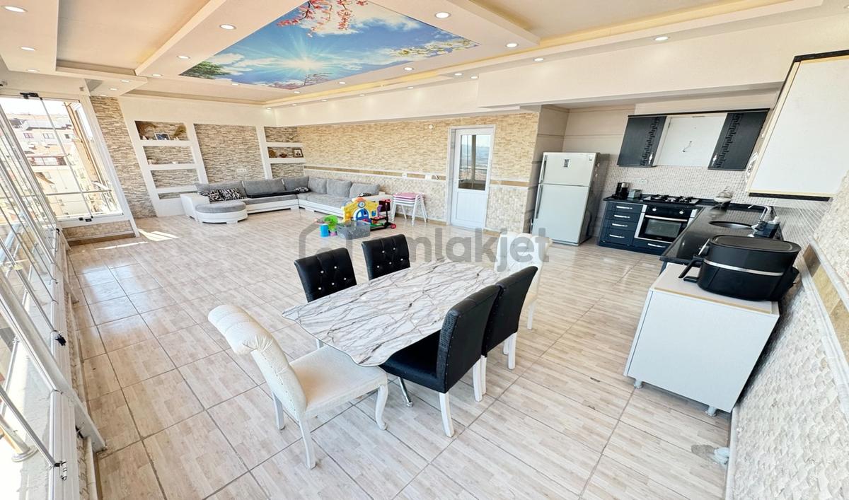 Esertepe'de Ankara Manzaralı Full+full Yapılı Çift Teraslı 6+1