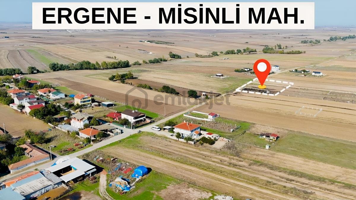 Ergene Misinli'de 325m² Ana Yola Cephe İmarlı Tek Tapu Arsa.....