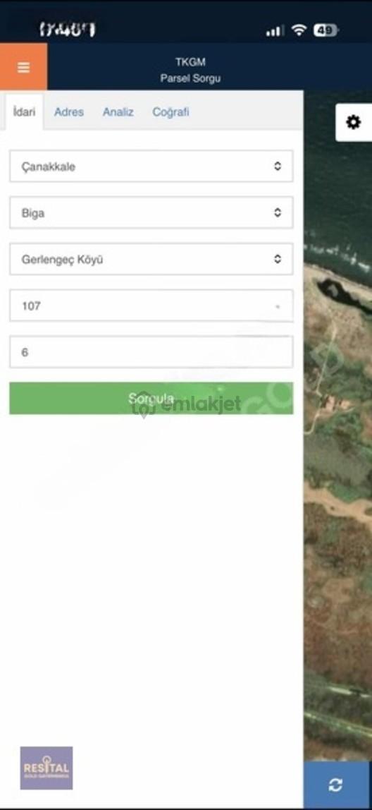 Çanakkale Biga Gerlengeçte Deniz Manzaralı Satılık Arsa! - 6