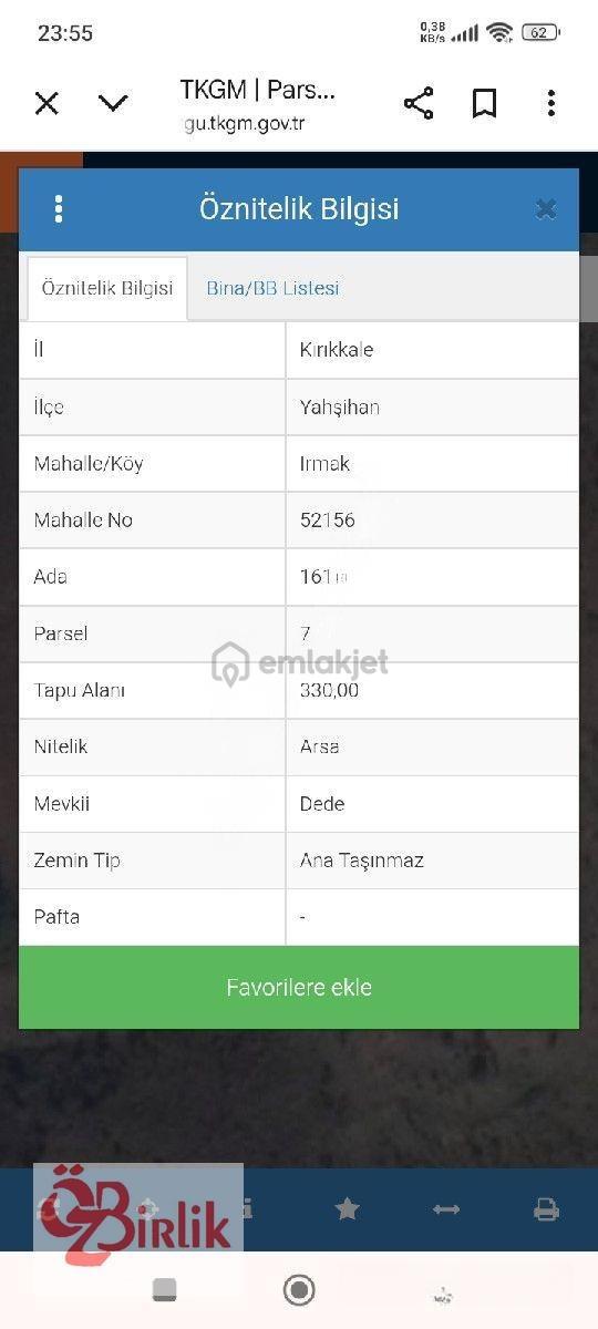 Kırıkkale Irmak Da Satılık İmarlı Villa Arsası - 2