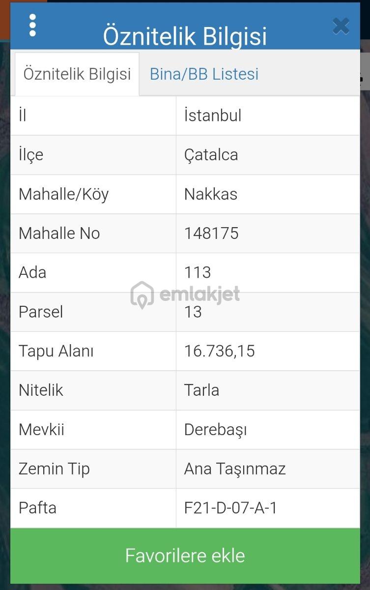 Çatalca Nakkaş Mah. İmar Sınırında Acil Satılık Tarla - 3