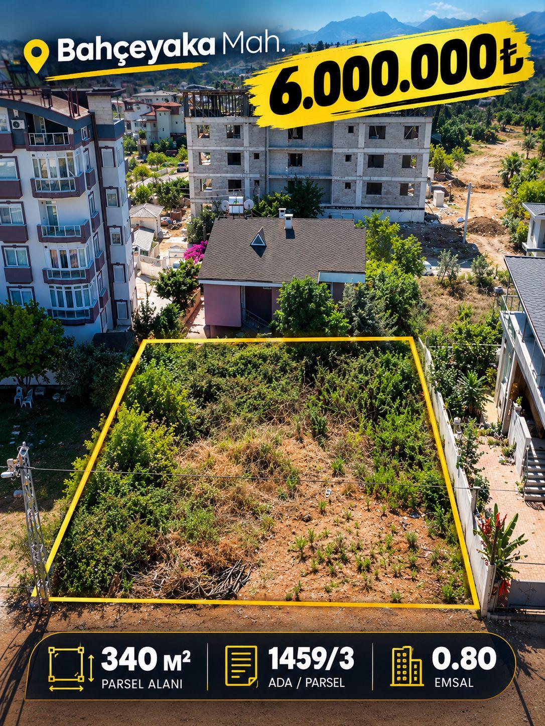 Döşemealtı Bahçeyaka'da 340 M² Konut İmarlı Satılık Arsa - 2