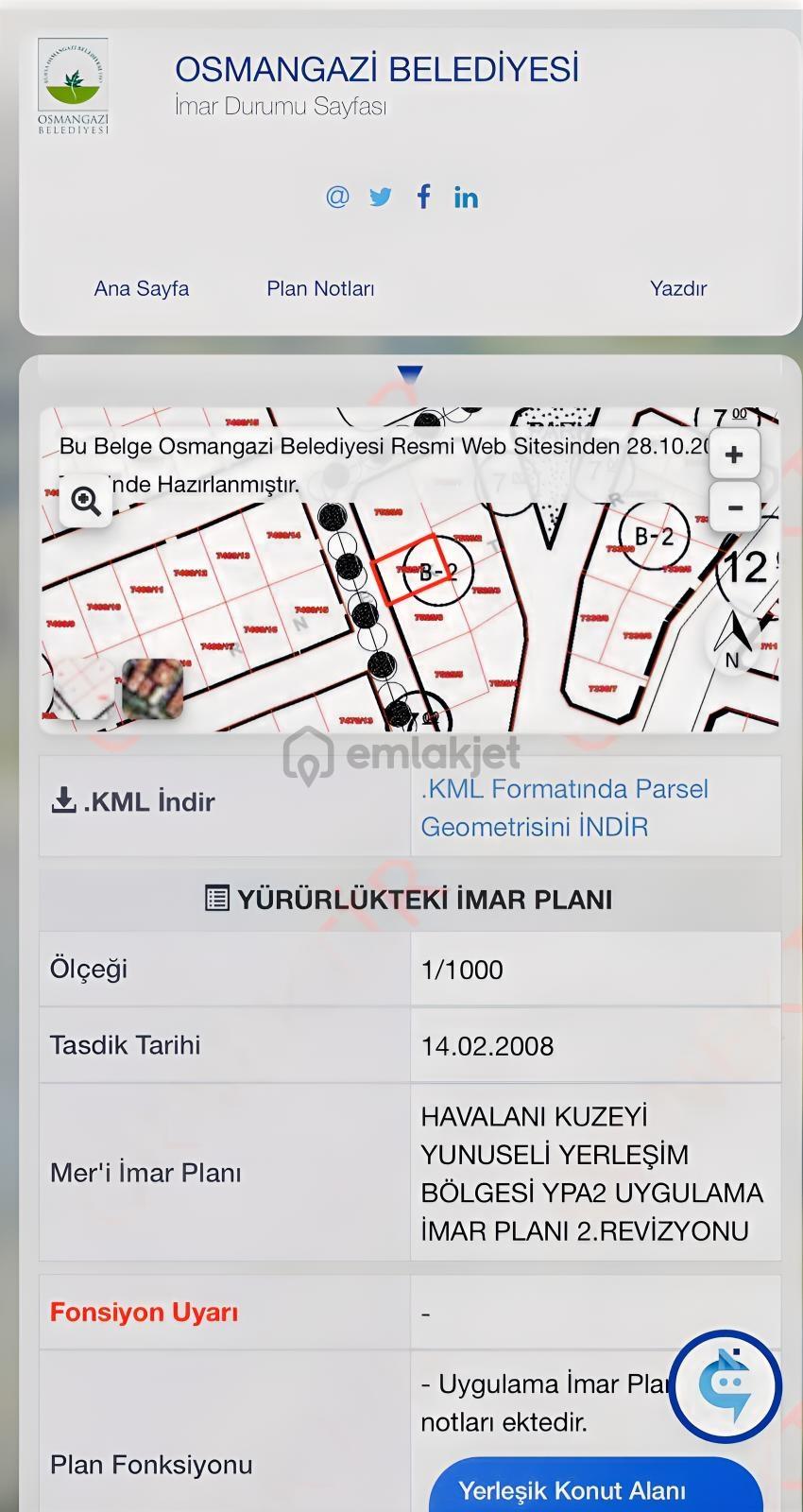İdenovadan Yınuseli'nde Bulvara Yakın 2 Kat İmarlı Arsa - 8