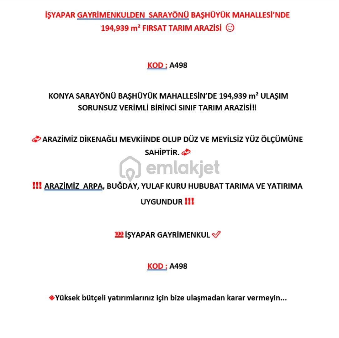 Tarımın Başkenti Başhüyük'te Çok Geniş Verimli Fırsat Tarla - 8