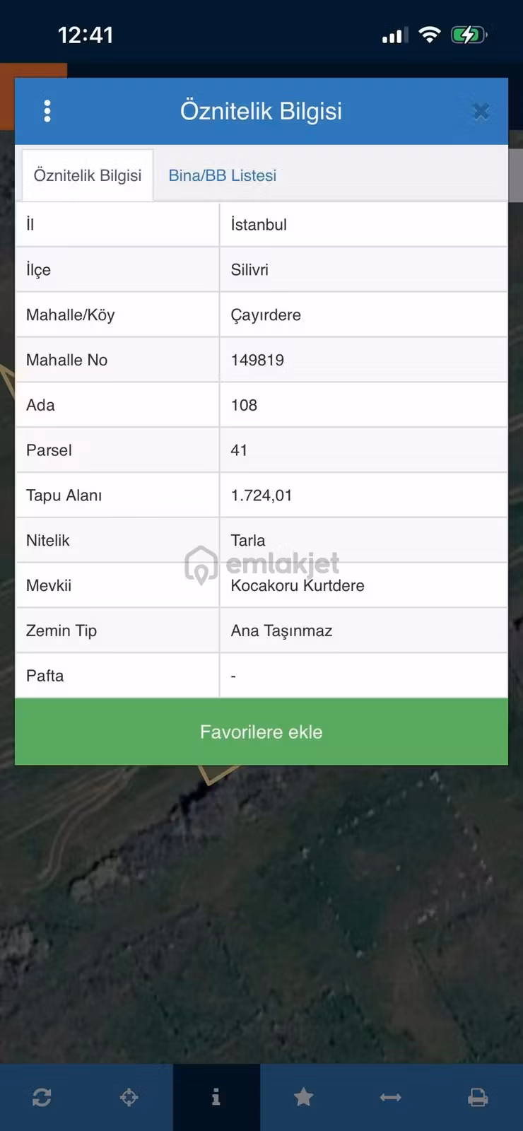 Silivri Çayırdere'de Satılık 1724 Metre² Tek Tapu Tarla - 5