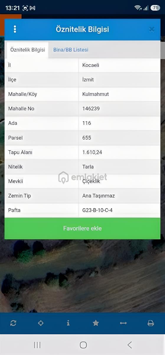 İzmit Kulmahmut Müstakil Parsel Tarla - 2