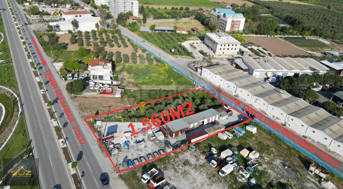Ana Yol Üstü Satılık Ticari İmarlı 1560 m² Arsa, Manisa