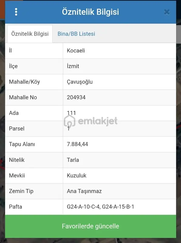 Tarcanlar'dan İzmit Çavuşoglu Köyünde Yatırımlık 7.885 M² Tarla - Görünüm 6