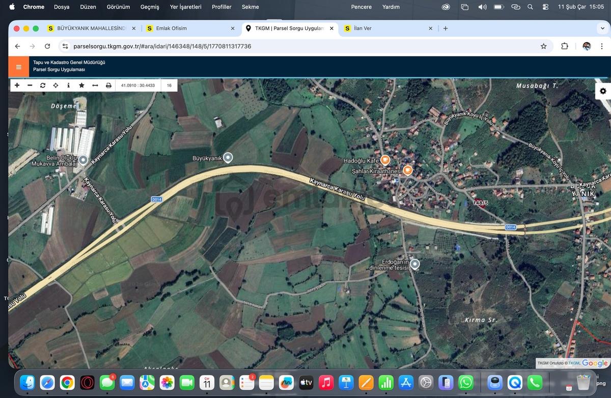 Sakarya Kaynarca Büyükyanık Mahallesinde 883 M2 %40 İmarlı Arsa - View 2