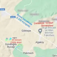 Ç.kale Biga Da18.510m2 Çiftlik Arazisi Mera Cephe