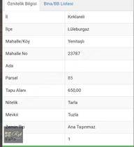 Lüleburgaz Yenitaşlı'da Satılık Tek Tapu 650m² Tarla