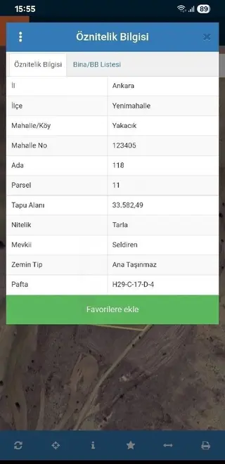 Ankara Yenimahalle Yakacık'ta Satılık Tarla