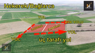 *nova* Nekerek'te İki Tarafında Yol Bulunan Satılık Tarla