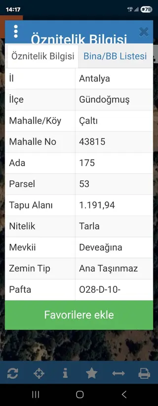 Gündoğmuş' Da Yatırımlık Arazi 1.191 M2 Acil Satılık Arazi