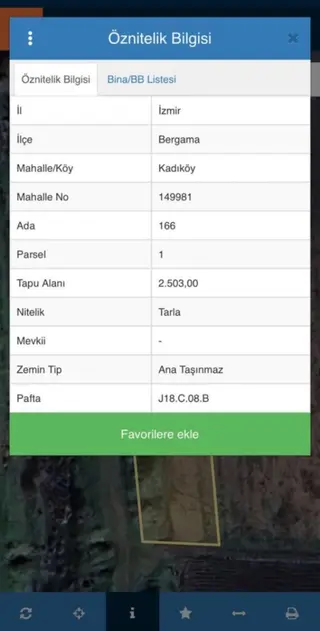 Bergama Kadıköy Mah Yola Sıfır Baraj Suyu Olan Satılık Tarla