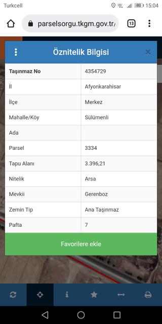 Afyon Tezcan Emlaktan Sülümenlide Sanayi Akaryakıt Ruhsatlı Arsa
