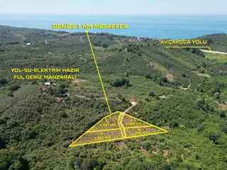 Akçakoca Hasançavuş'da Deniz Manzaralı İmarlı Satılık Arsa