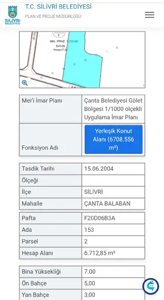 Silivri Balaban Mah Villarin Dibinde Satılık Net Arsa