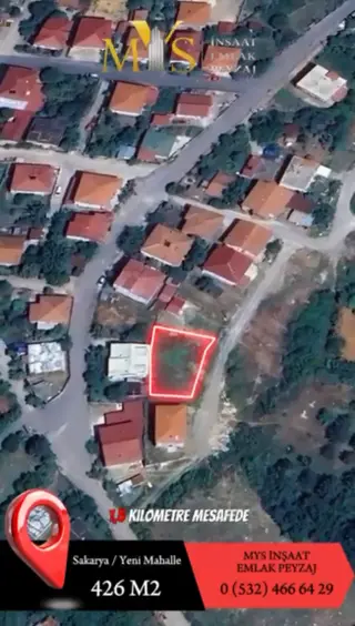 Mys İnşaat Emlaktan Kocaali Yeni Mah Satılık 427 M2 Arsa