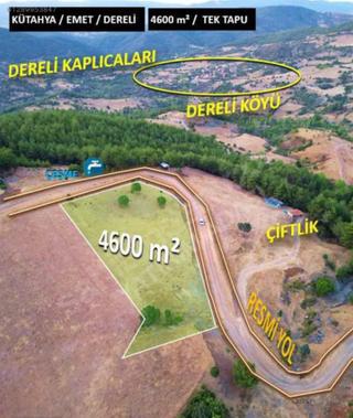 Sahibinden Kütahya 4600 M2 Tarla