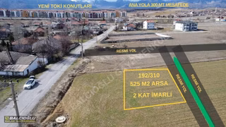 Balcıoğlundan Bahçeli Evlerde Satılık Arsa