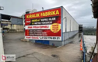 Şekerpınarda 4.800m2 Tek Kat Kiralık Fabrika / Üretim Tesisi