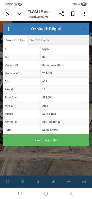 Niğde Bor Kemerhisar/çayır Da Satılık Villa Arsası