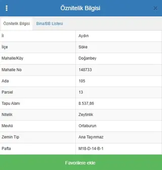Söke Doğanbey'de Yatırım Fırsatı Zeytinlik