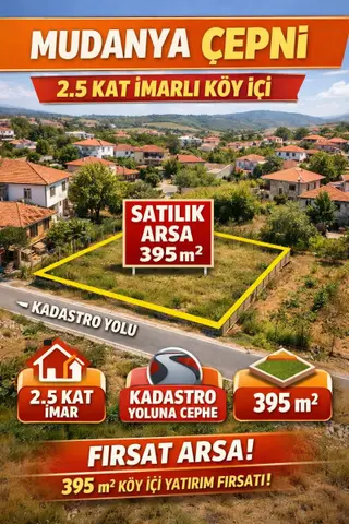 Mudanya Çepnide Satılık Fırsat İmarlı Arsa