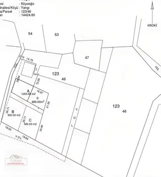 Tuana Emlak'tan Yangı Çayırköyde 400m² Hisseli Tarla