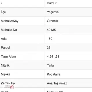 Örencik Köyünde 4.941 M² Köy Merkezine Yakın Satılık Arazi