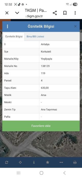 Acil Satılık! Korkuteli Yeşilyaylada Yatırımlık Arsa