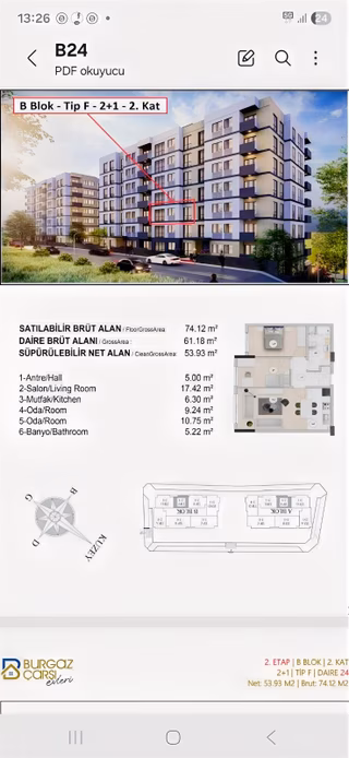 Başakkent İnci Panorama / Başak Evleri / Satılık 2+1