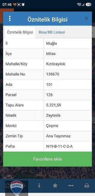 Milas Kızılcayıkık’ta Yol Cepheli 5.221 M² Manzaralı Zeytinlik