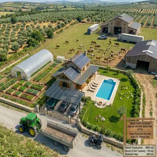 Uşak Karahallı Kavaklı'da Köyiçi 4505 M² Çiftlik İmarlı 110m² Villa Yapılabilir. Açıklamayı Okuyunuz