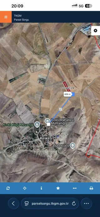 Ankara Gölbası Kırıklı Mah 5153m2 Koye 600 Metre Mesafe Tek Tapu