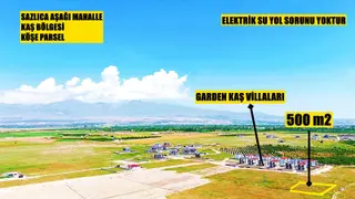 Sazlıca Aşağı Mahalle Kaş Mevki Köşe Parsel 500 M2 Arsa