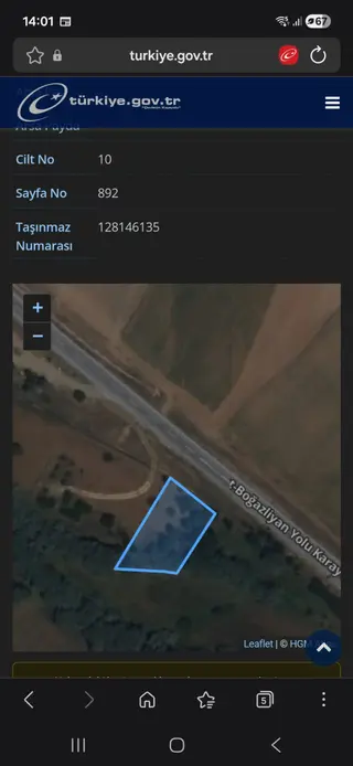 Sahibinden Yozgat Gökçekışla Köyü Yola Sıfır Yatırımlık Tarla