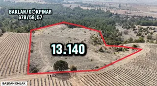 Baklan Merkezde 13.140m2 Satılık Tarla