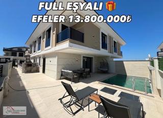 Didim Efeler'de Full Eşyalı Lüks 3+1 Villa