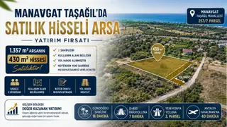 Manavgat Taşağıl'da Satılık Hisseli Arsa Kullanım Alanı Belirli