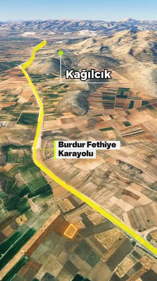 Burdur Karamanlı Kağılcık Köyü 2150 M² Satılık Tarla