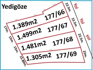 *nova* Yedigöze'de Ev Yapına Uygun 4 Adet İmarlı Bitişik Arsa