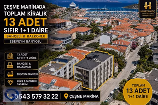 Hüseyin Öziç'den Marina Yakını Kiralık 1+1 Daireler