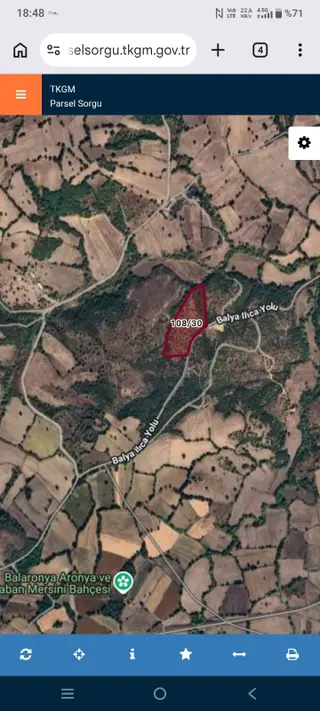 Balya Kayalarda 32983 M Çiftlik İçin Tarla