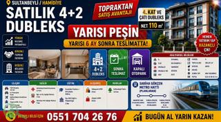 Sultanbeyli Hamidiye'de Yarısı Peşin 6ay Sonra Ödeme 4+2 Dubleks