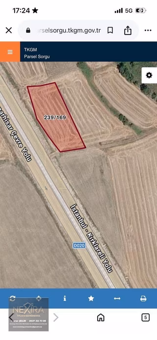 Kırklarelı Pınarhısar Kaynarca Akarlar’da Satılık Hısselı Tarla